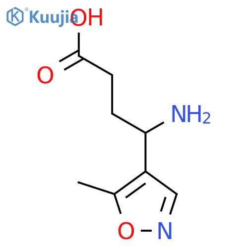 4-amino-4-(5-methyl-1,2-oxazol-4-yl)butanoic acid structure