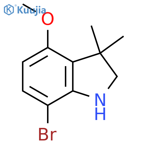 7-Bromo-4-methoxy-3,3-dimethyl-2,3-dihydro-1H-indole structure