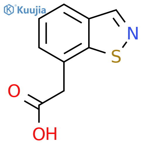 2-(1,2-benzothiazol-7-yl)acetic acid structure