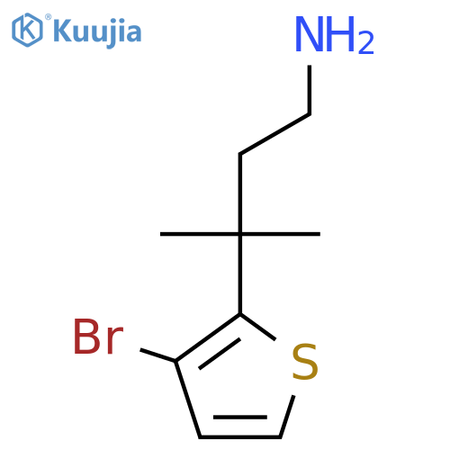 3-(3-bromothiophen-2-yl)-3-methylbutan-1-amine structure