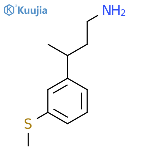 3-3-(methylsulfanyl)phenylbutan-1-amine structure