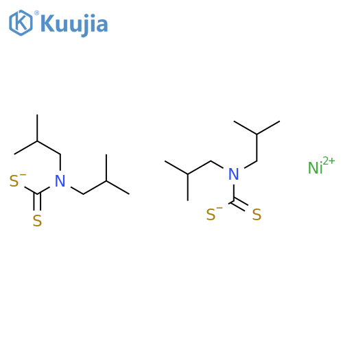 bis(diisobutyldithiocarbamato)nickel structure