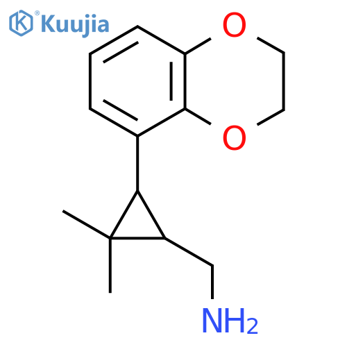 3-(2,3-dihydro-1,4-benzodioxin-5-yl)-2,2-dimethylcyclopropylmethanamine structure