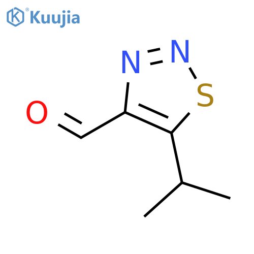 1,2,3-Thiadiazole-4-carboxaldehyde, 5-(1-methylethyl)- (9CI) structure