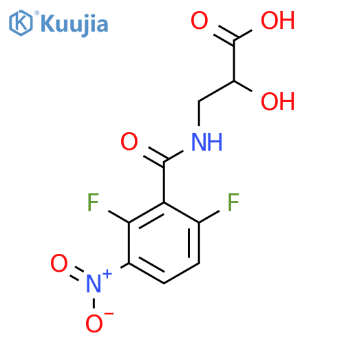 3-[(2,6-Difluoro-3-nitrophenyl)formamido]-2-hydroxypropanoic acid structure