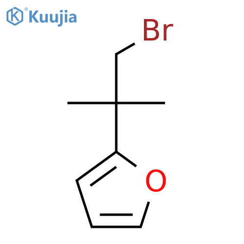 2-(1-bromo-2-methylpropan-2-yl)furan structure