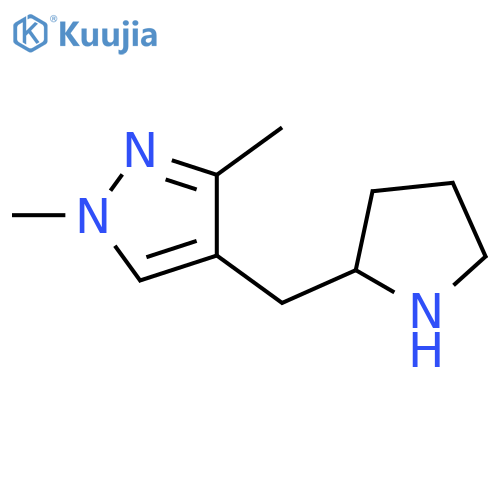 1,3-dimethyl-4-(pyrrolidin-2-yl)methyl-1H-pyrazole structure