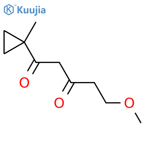5-methoxy-1-(1-methylcyclopropyl)pentane-1,3-dione structure