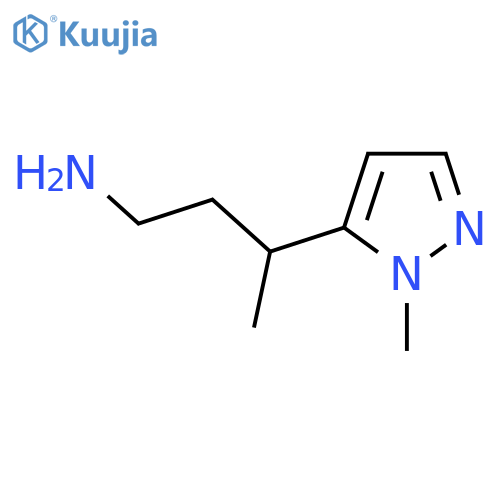 3-(1-methyl-1H-pyrazol-5-yl)butan-1-amine structure