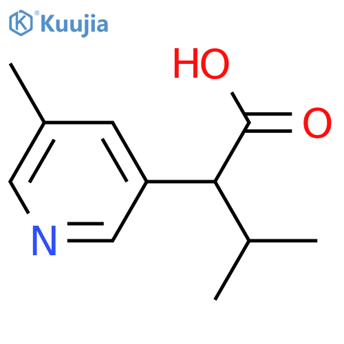 3-Methyl-2-(5-methylpyridin-3-yl)butanoic acid structure