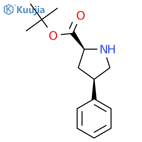 rac-tert-butyl (2R,4S)-4-phenylpyrrolidine-2-carboxylate structure
