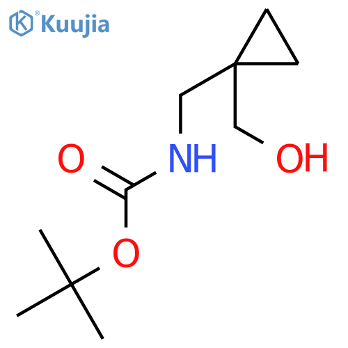 tert-butyl N-{[1-(hydroxymethyl)cyclopropyl]methyl}carbamate structure