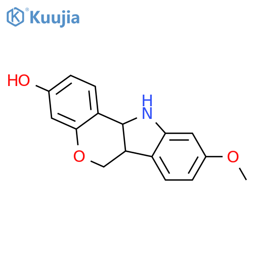 6,6a,11,11a-Tetrahydro-9-methoxy[1]benzopyrano[4,3-b]indol-3-ol; (6aRS,11aRS)-form structure