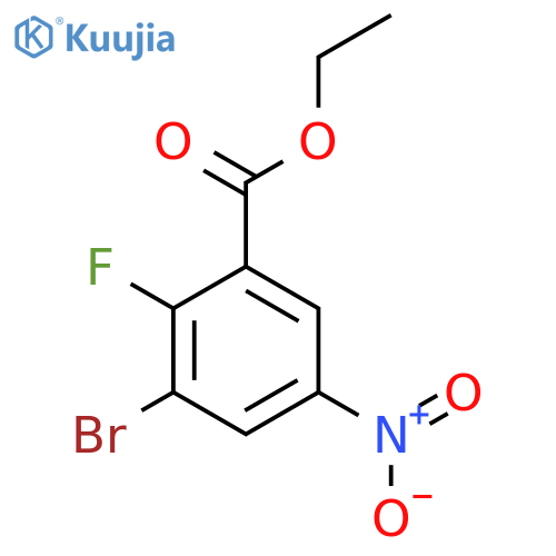 Ethyl 3-bromo-2-fluoro-5-nitrobenzoate structure