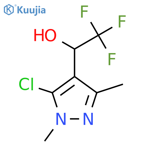 1-(5-chloro-1,3-dimethyl-1H-pyrazol-4-yl)-2,2,2-trifluoroethan-1-ol structure