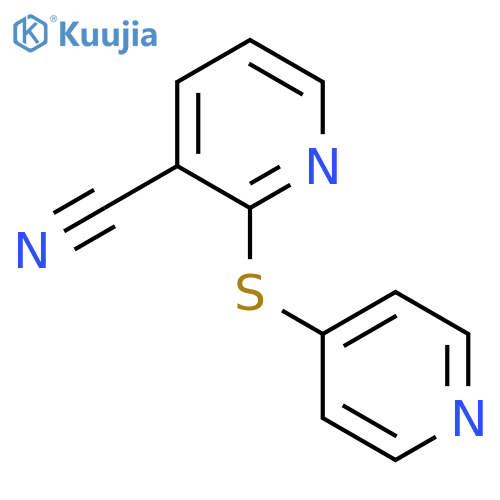 2-(pyridin-4-ylsulfanyl)pyridine-3-carbonitrile structure