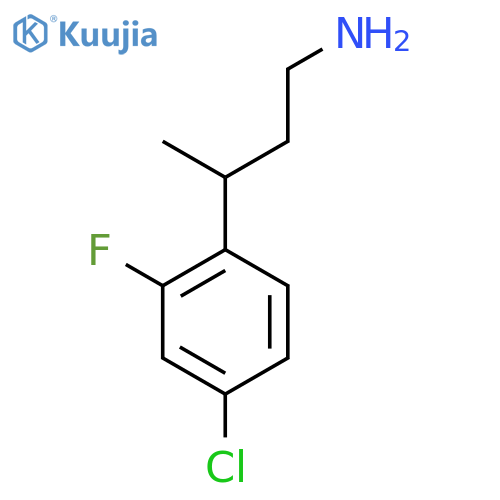 3-(4-chloro-2-fluorophenyl)butan-1-amine structure