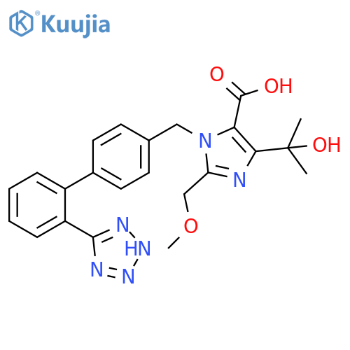 1H-Imidazole-5-carboxylic acid,4-(1-hydroxy-1-methylethyl)-2-(methoxymethyl)-1-[[2'-(1H-tetrazol-5-yl)[1,1'-biphenyl]-4-yl]methyl]- structure