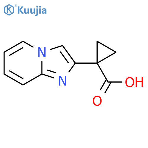 1-{imidazo1,2-apyridin-2-yl}cyclopropane-1-carboxylic acid structure