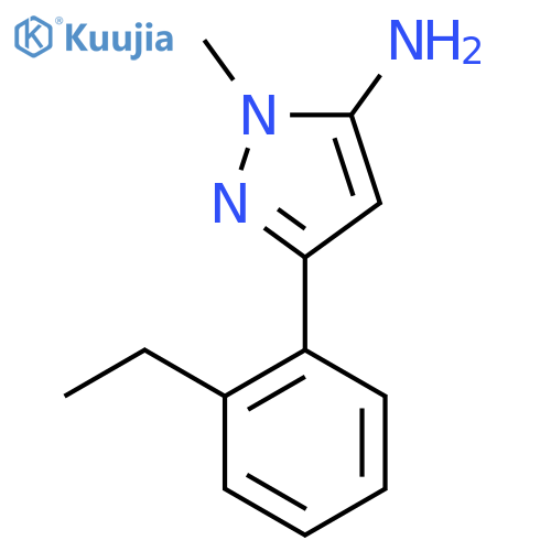 3-(2-ethylphenyl)-1-methyl-1H-pyrazol-5-amine structure