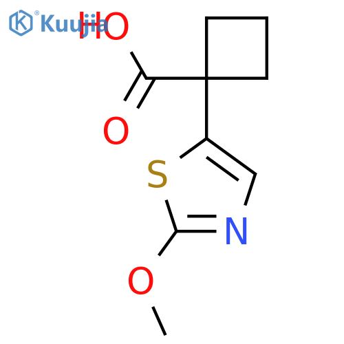 1-(2-methoxy-1,3-thiazol-5-yl)cyclobutane-1-carboxylic acid structure