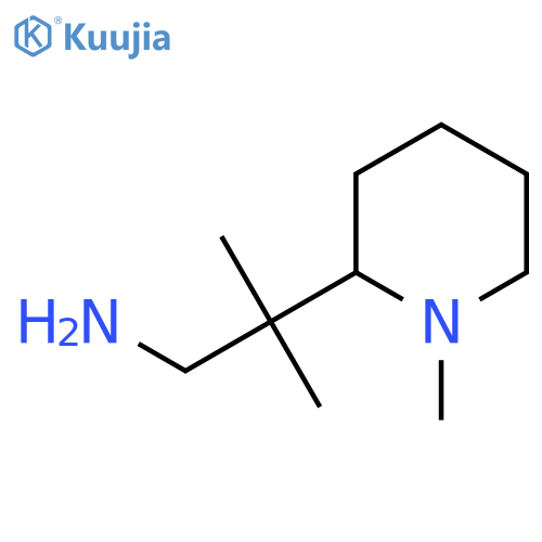 2-methyl-2-(1-methylpiperidin-2-yl)propan-1-amine structure