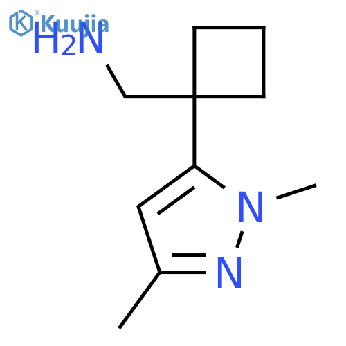 1-(1,3-dimethyl-1H-pyrazol-5-yl)cyclobutylmethanamine structure