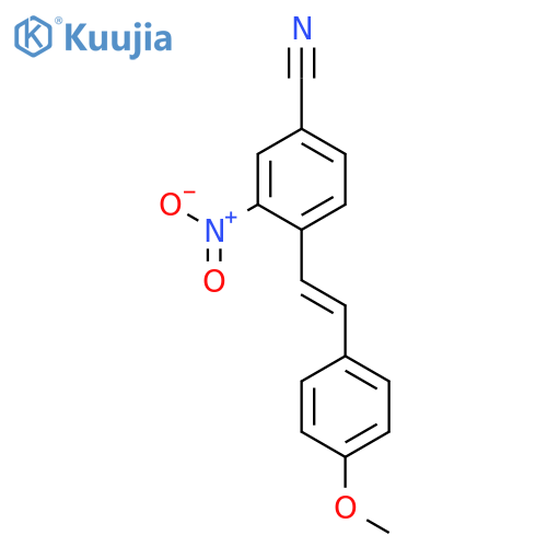 Benzonitrile, 4-[2-(4-methoxyphenyl)ethenyl]-3-nitro- structure