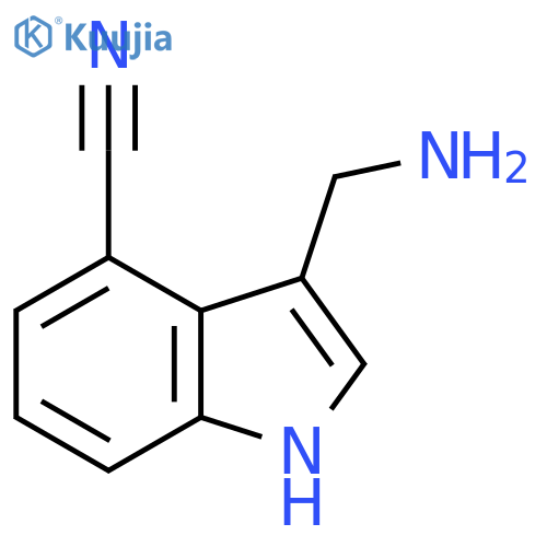 3-(Aminomethyl)-1h-indole-4-carbonitrile structure