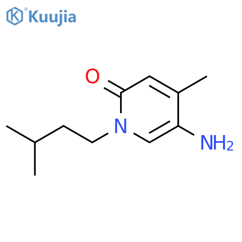 5-amino-4-methyl-1-(3-methylbutyl)-1,2-dihydropyridin-2-one structure