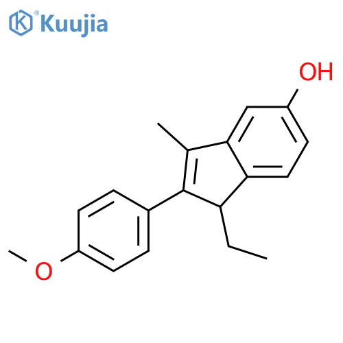 1H-Inden-5-ol,1-ethyl-2-(4-methoxyphenyl)-3-methyl- structure