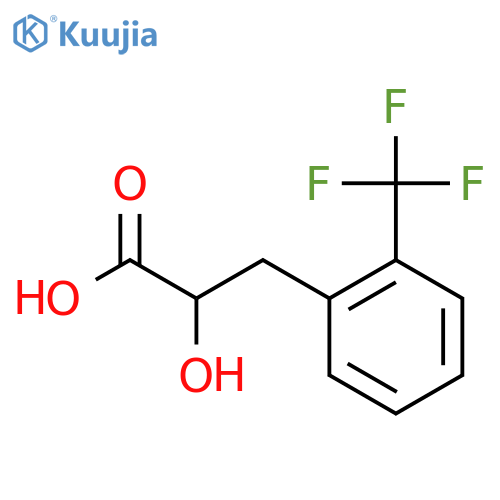 2-hydroxy-3-2-(trifluoromethyl)phenylpropanoic acid structure
