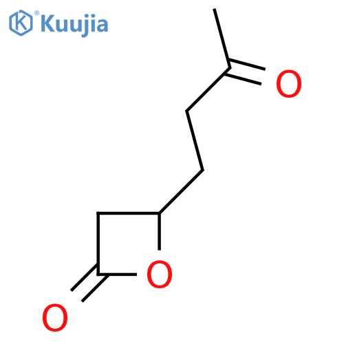 2-Oxetanone,4-(3-oxobutyl)- structure