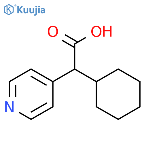 2-cyclohexyl-2-(pyridin-4-yl)acetic acid structure