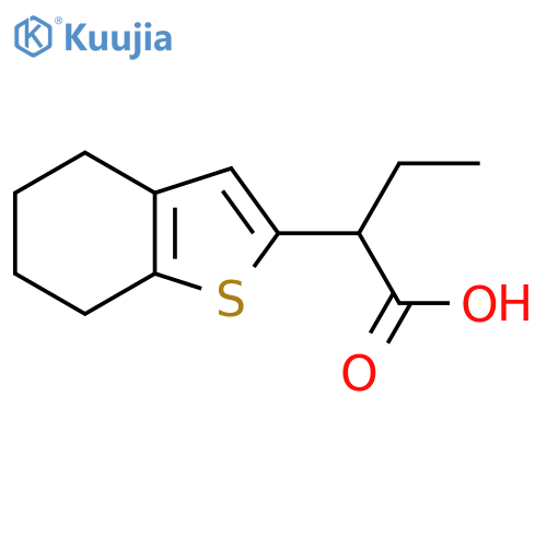 2-(4,5,6,7-tetrahydro-1-benzothiophen-2-yl)butanoic acid structure