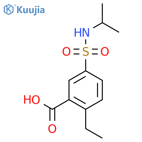 2-Ethyl-5-[(propan-2-yl)sulfamoyl]benzoic acid structure
