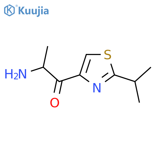2-amino-1-2-(propan-2-yl)-1,3-thiazol-4-ylpropan-1-one structure