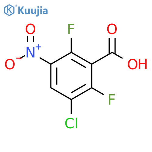 Benzoic acid, 3-chloro-2,6-difluoro-5-nitro- structure