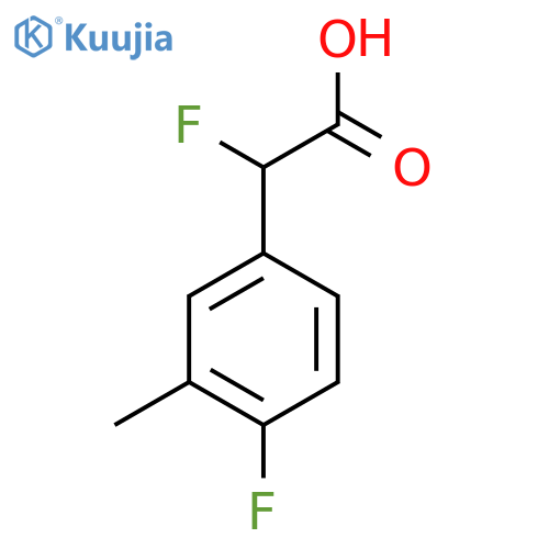 2-Fluoro-2-(4-fluoro-3-methylphenyl)acetic acid structure