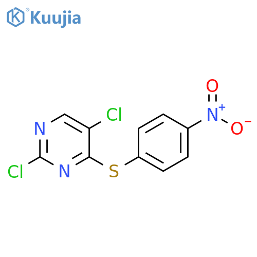 2,5-dichloro-4-(4-nitrophenyl)sulfanylpyrimidine structure
