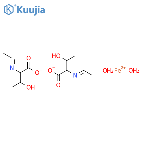 Iron,diaquabis(N-ethylidene-L-threoninato-kN,kO1)- (9CI) structure