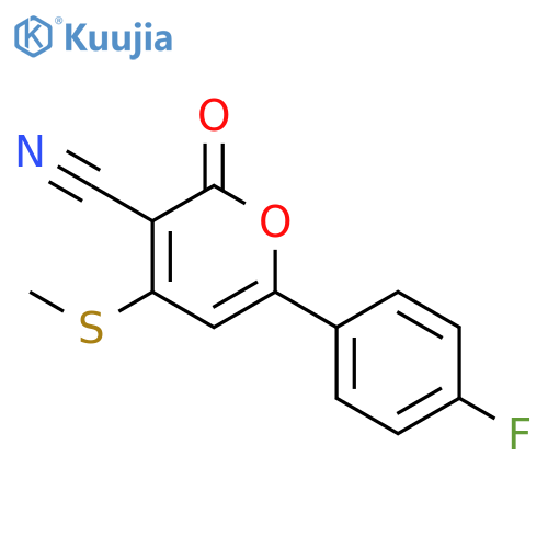2H-Pyran-3-carbonitrile, 6-(4-fluorophenyl)-4-(methylthio)-2-oxo- structure