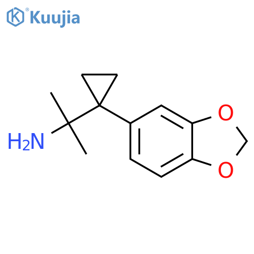 2-1-(1,3-dioxaindan-5-yl)cyclopropylpropan-2-amine structure