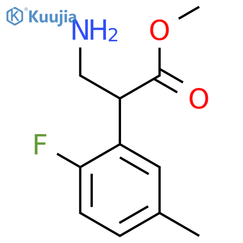 methyl 3-amino-2-(2-fluoro-5-methylphenyl)propanoate structure