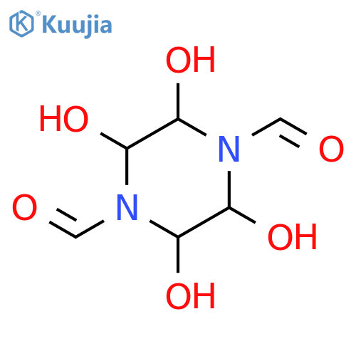 1,4-Piperazinedicarboxaldehyde, 2,3,5,6-tetrahydroxy- structure