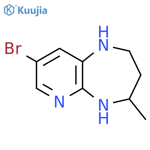 8-bromo-4-methyl-1H,2H,3H,4H,5H-pyrido2,3-b1,4diazepine structure