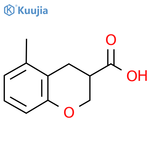 5-methyl-3,4-dihydro-2H-1-benzopyran-3-carboxylic acid structure