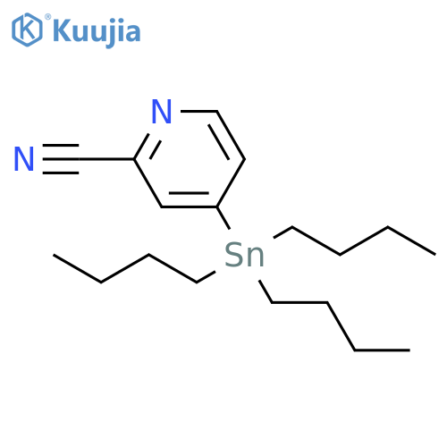 2-Pyridinecarbonitrile, 4-(tributylstannyl)- structure