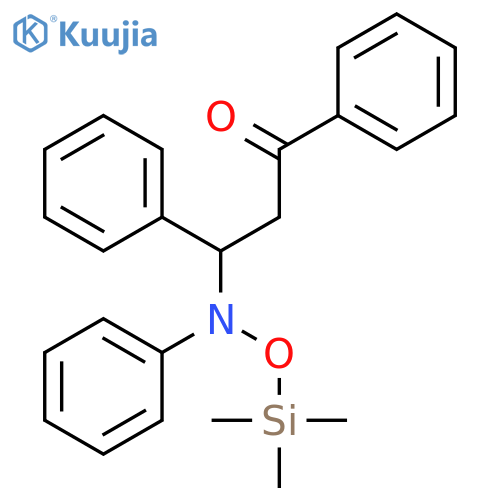 1-Propanone, 1,3-diphenyl-3-[phenyl[(trimethylsilyl)oxy]amino]- structure