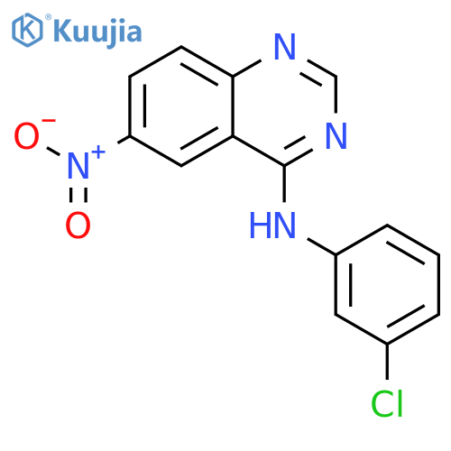 N-(3-chlorophenyl)-6-nitroquinazolin-4-amine structure